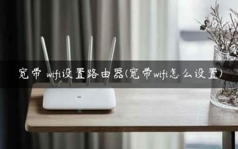 宽带 wifi设置路由器(宽带wifi怎么设置)