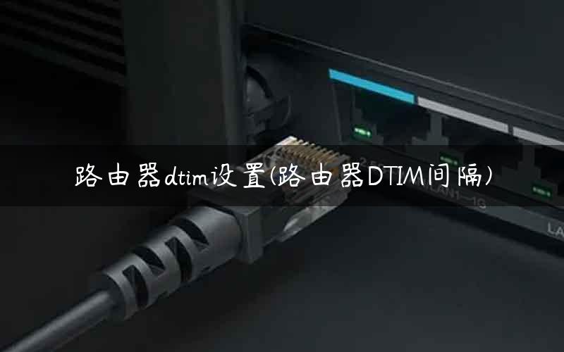 路由器dtim设置(路由器DTIM间隔)